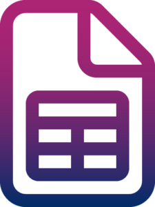 Es ist Blatt Papier zu sehen. In der Mitte sieht man eine Art Fragebogen oder eine Tabelle